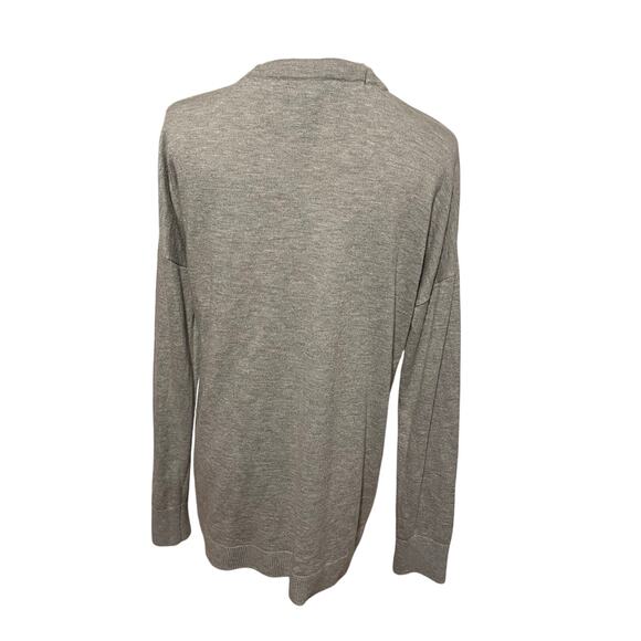 Banana Republic Gray Bow Tie Neck Sweater Large - Picture 5 of 9